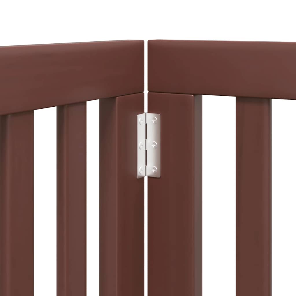 Hondenhek inklapbaar 15 panelen 750 cm populierenhout bruin