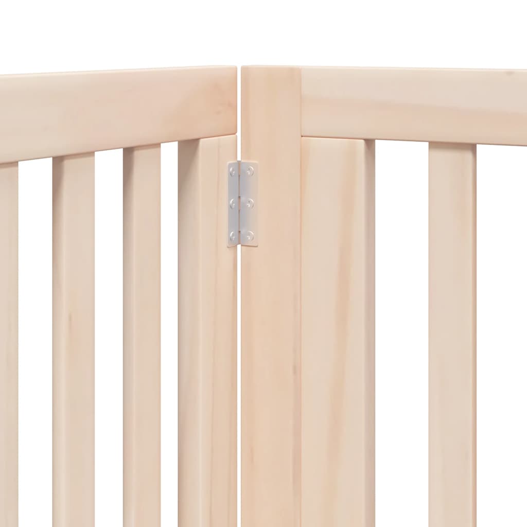 Hondenhek inklapbaar met deur 10 panelen 800 cm populierenhout