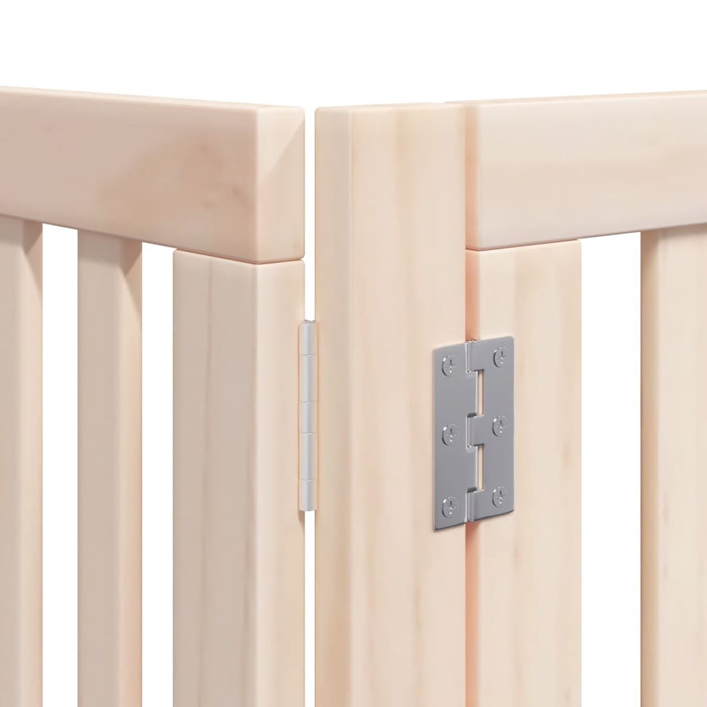 Hondenhek inklapbaar met deur 10 panelen 800 cm populierenhout