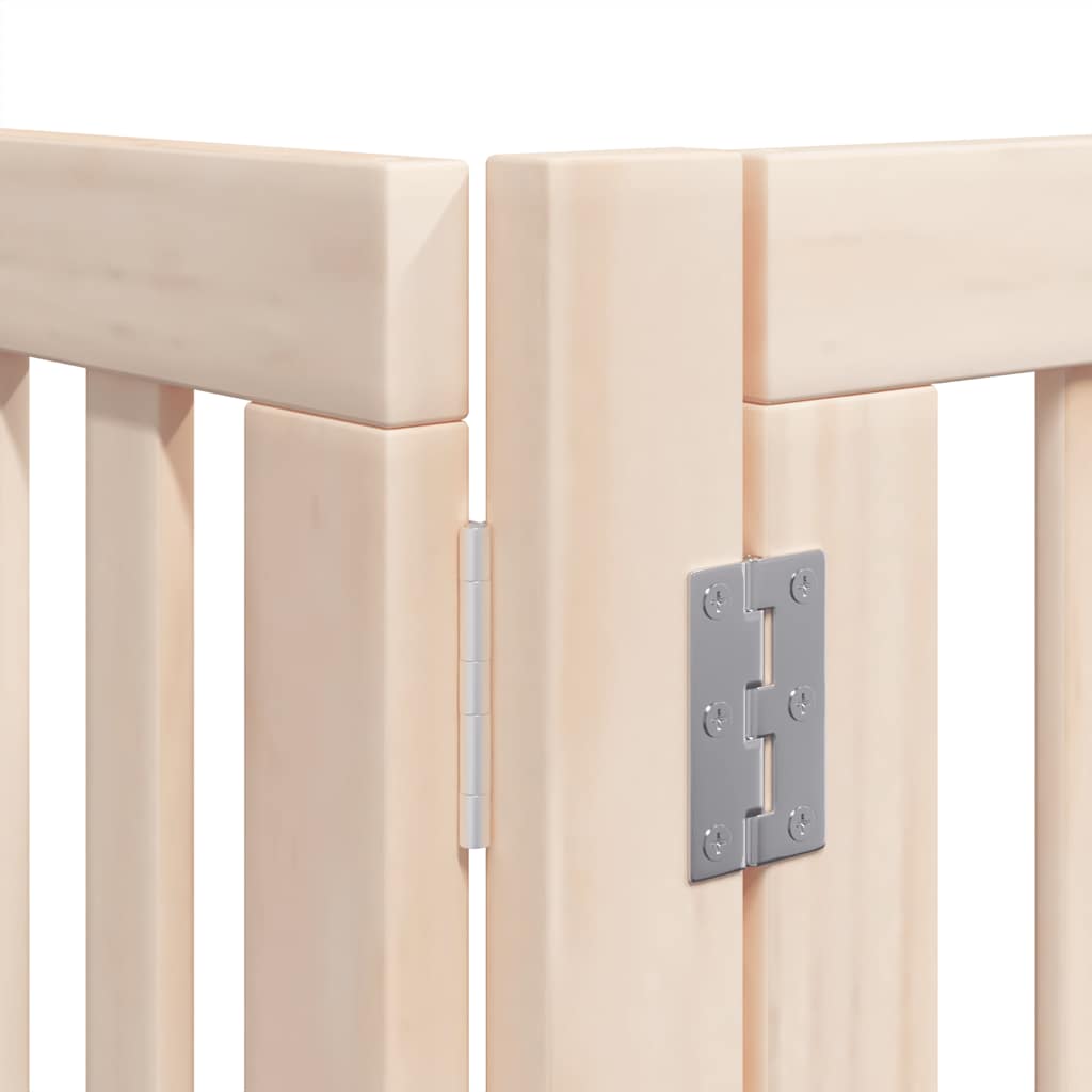 Hondenhek inklapbaar met deur 10 panelen 800 cm populierenhout