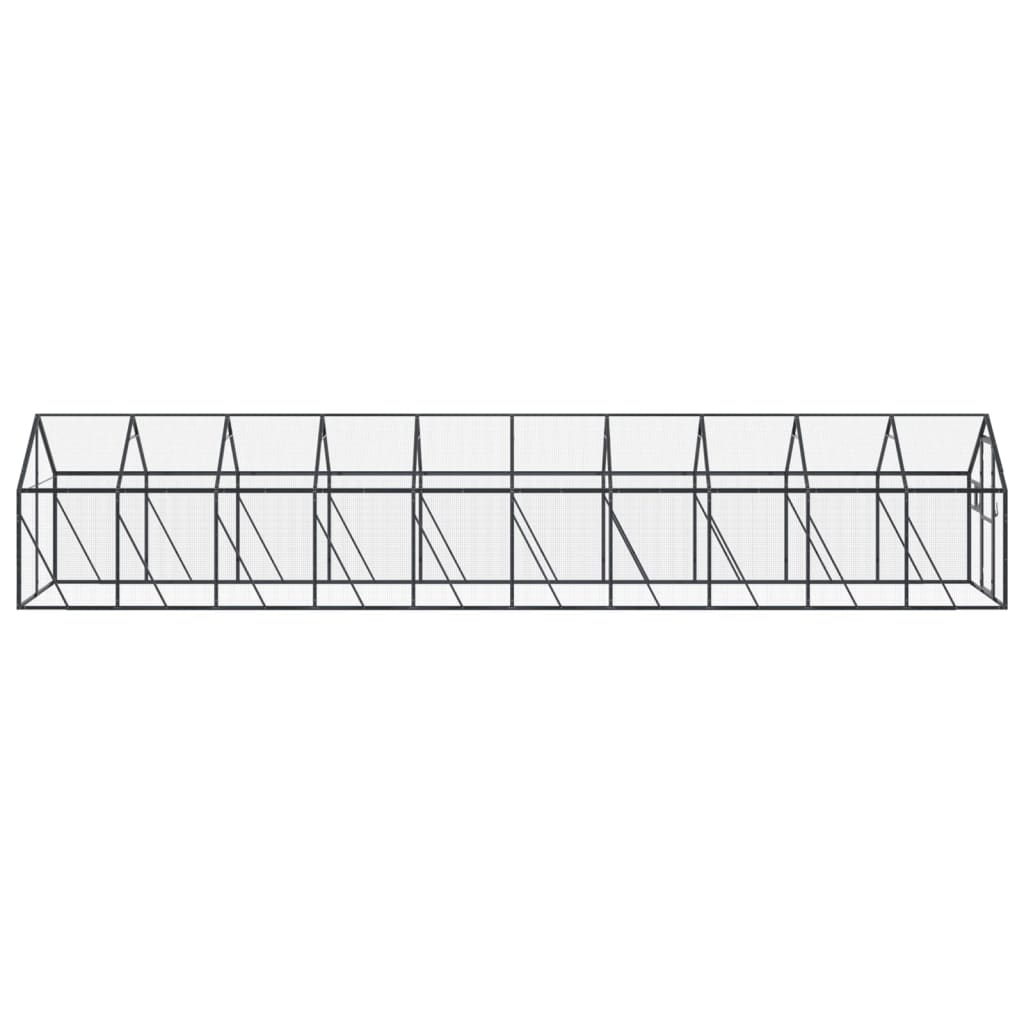 Volière 1,79x2x1,85 m aluminium antracietkleurig
