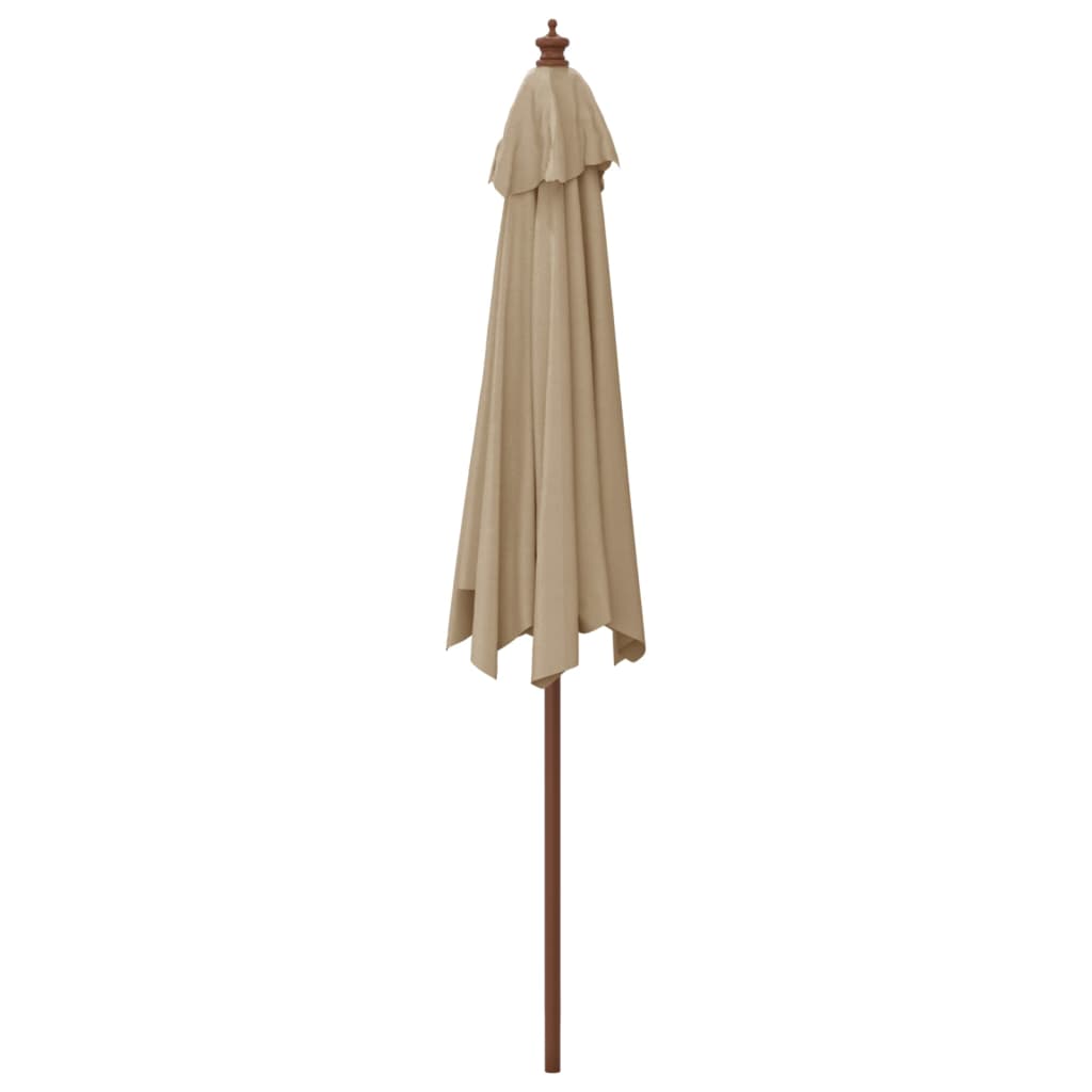 Parasol met houten paal 299x240 cm taupe