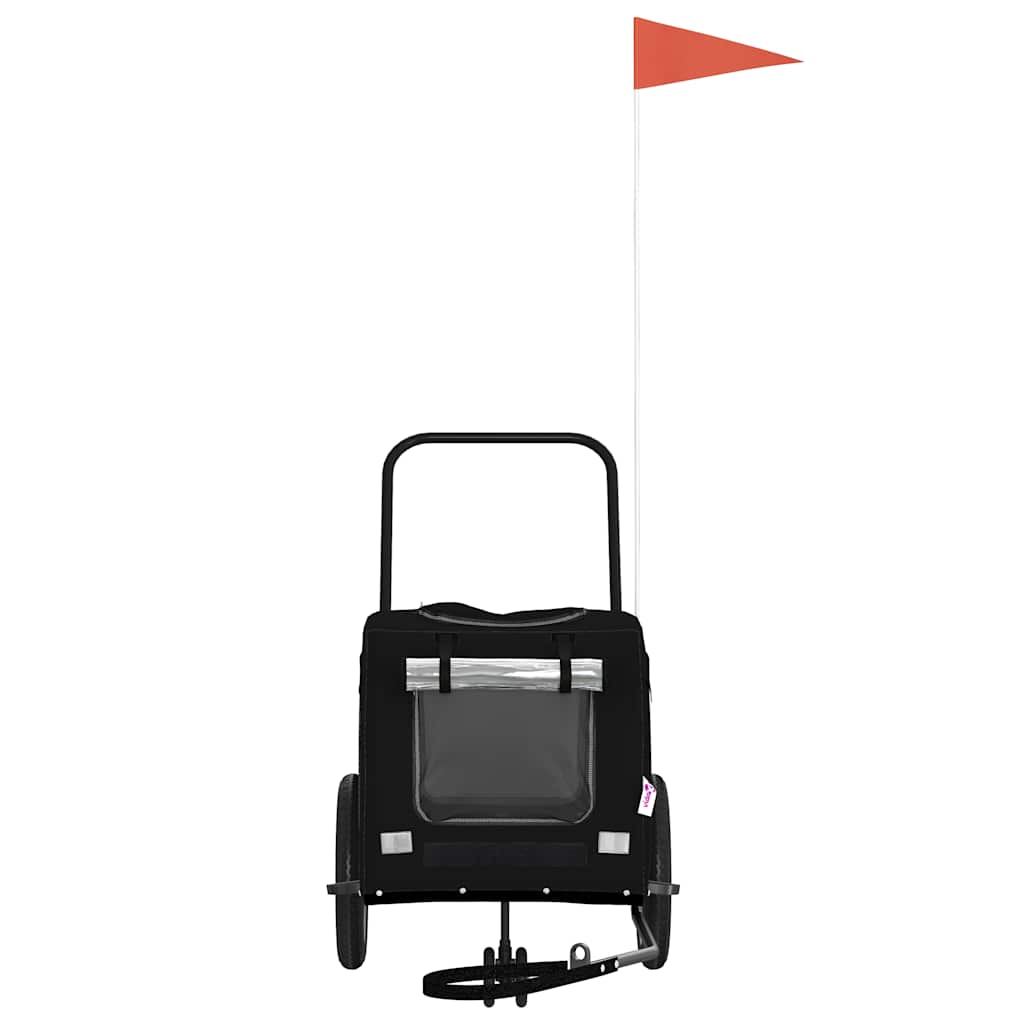 Fietskar voor huisdieren met opslag Zwart 124.5 x 63.5 x 53 cm