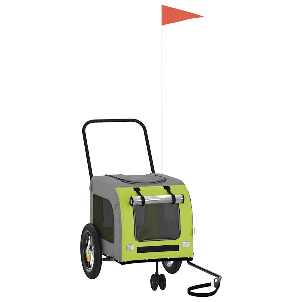 Fietskar voor huisdieren Groen en rood 124.5 x 63.5 x 53 cm