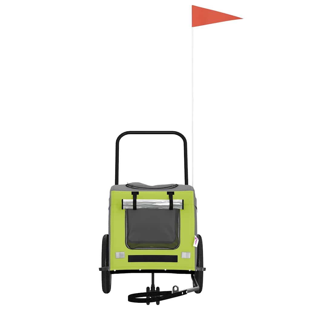 Fietskar voor huisdieren Groen en rood 124.5 x 63.5 x 53 cm