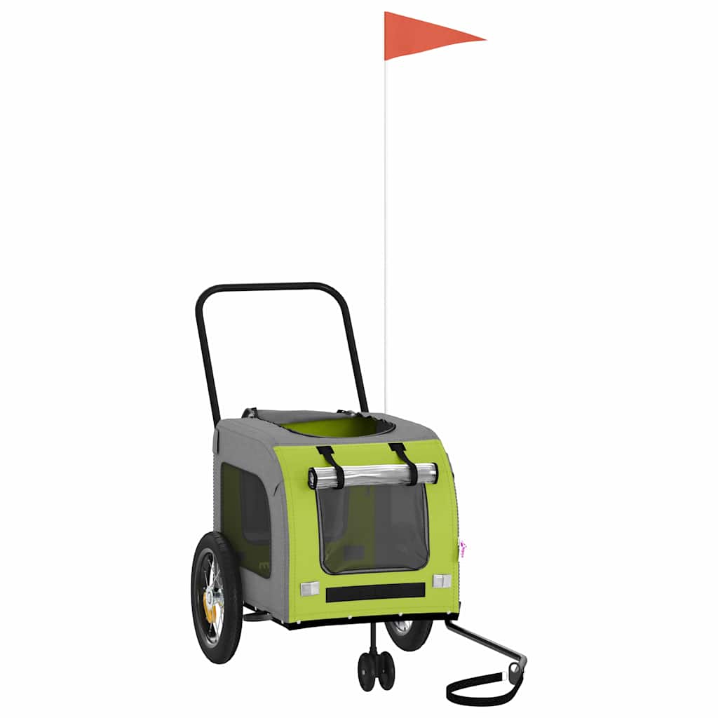 Fietskar voor huisdieren Groen en rood 124.5 x 63.5 x 53 cm