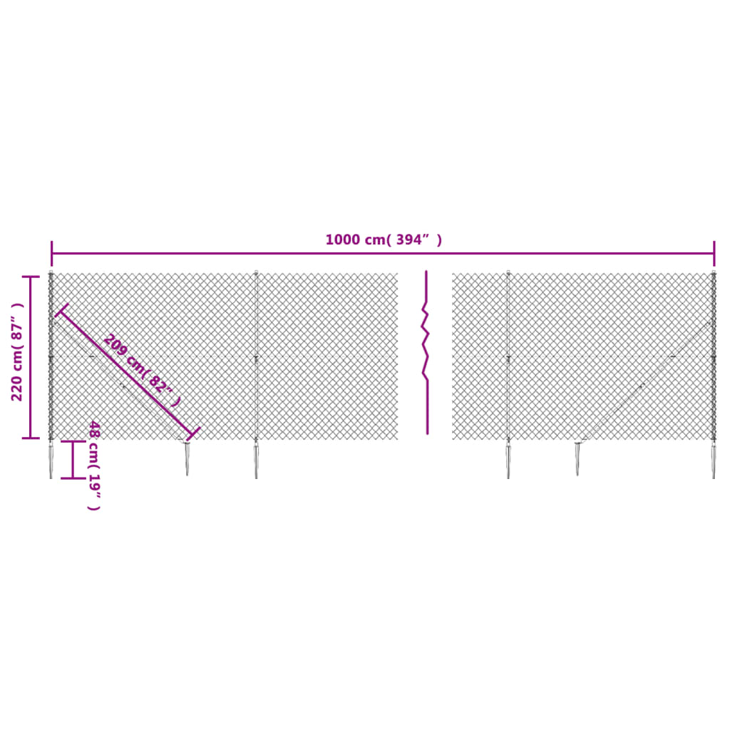 Gaashek Met Grondankers 2,2X0 M 2.2 x 10 m Groen