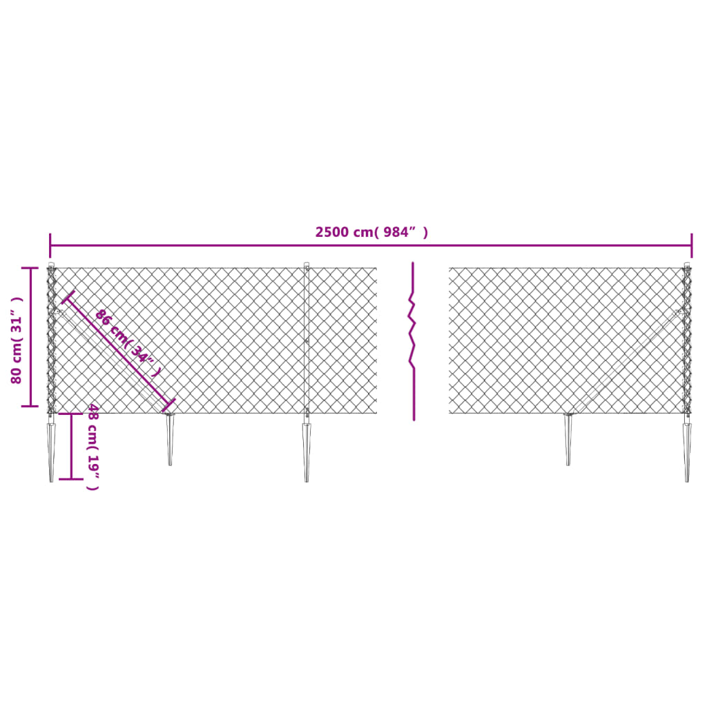 Gaashek Met Grondankers 0,8X25 M 0.8 x 25 m Groen