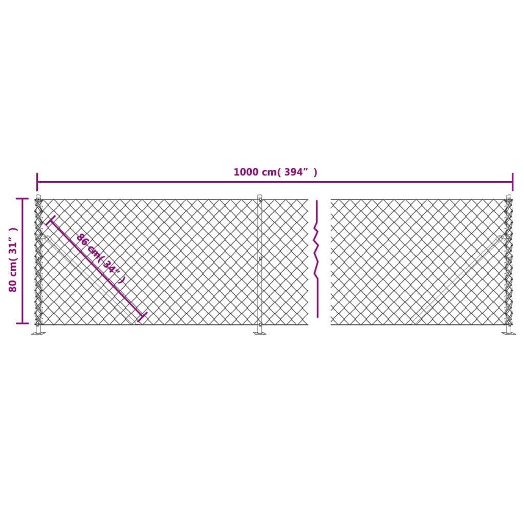 Gaashek Met Flens 0,8X0 M 0.8 x 10 m Groen
