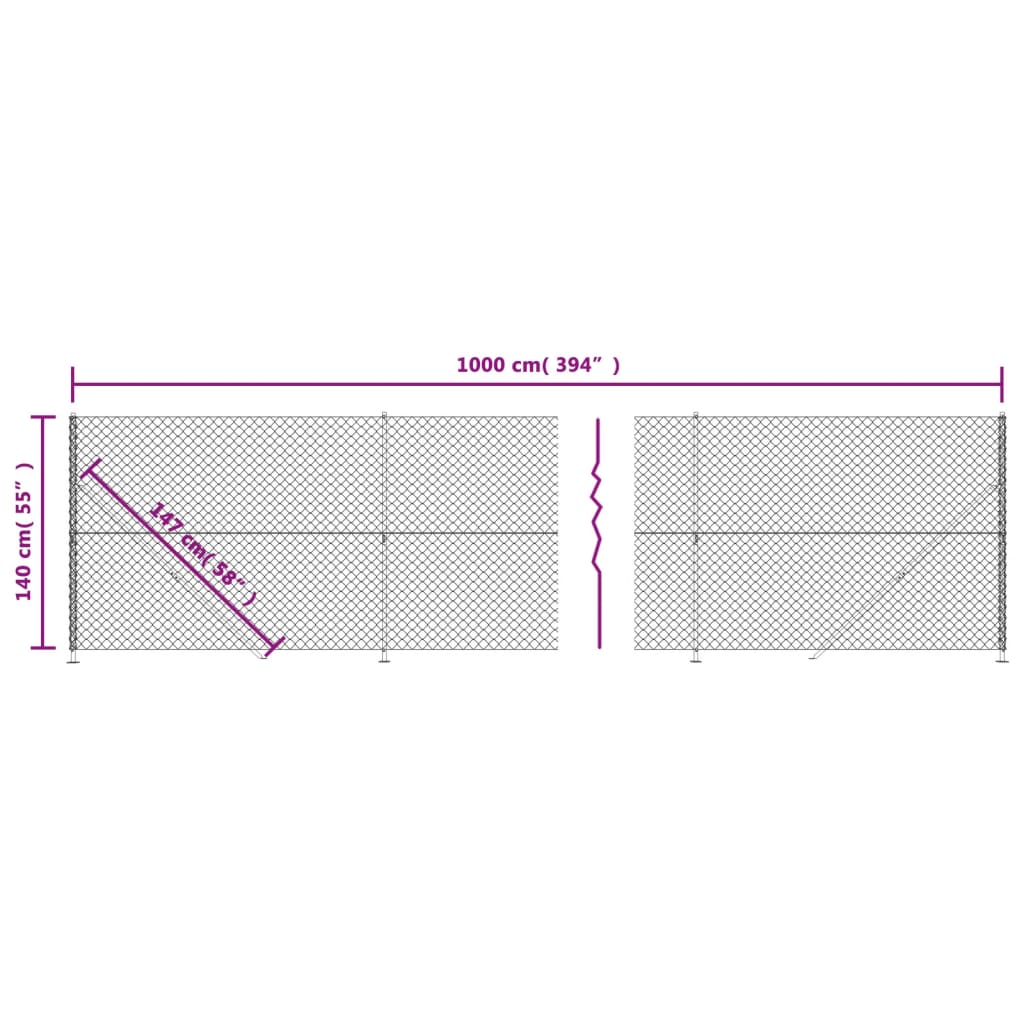 Gaashek Met Flens ,4X0 M 1.4 x 10 m Groen