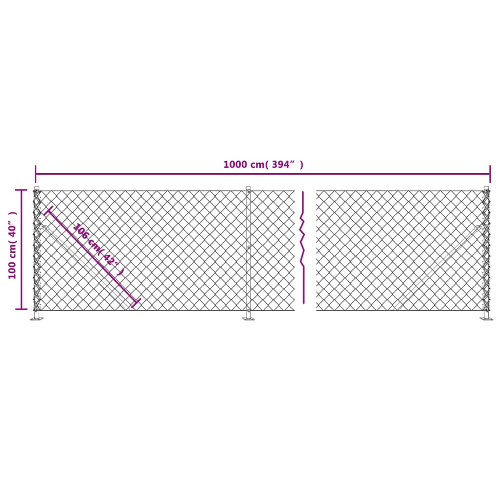 Gaashek Met Flens Kleurig 1 x 10 m Antraciet