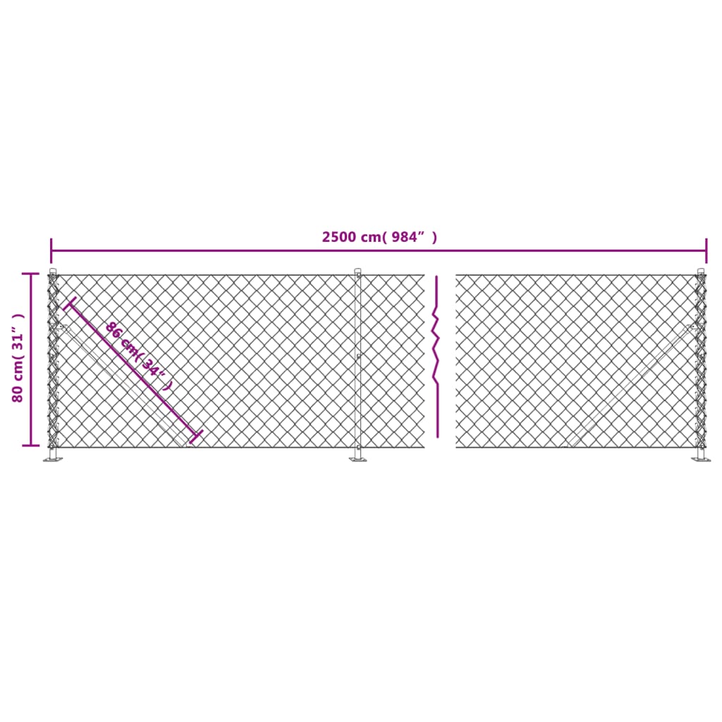 Gaashek Met Flens 0,8X25 M Kleurig 0.8 x 25 m Antraciet