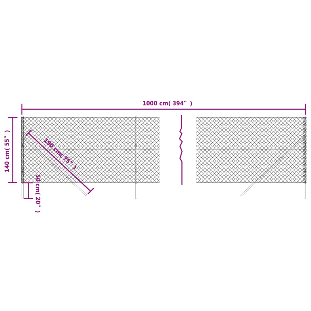 Gaashek ,4X0 M Kleurig 1.4 x 10 m Zilver