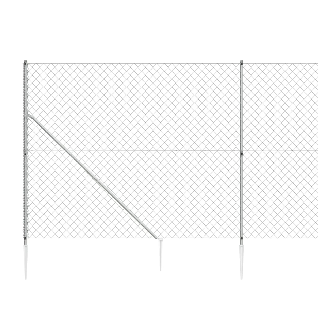 Gaashek Met Grondankers ,4X0 M Kleurig 1.4 x 10 m Zilver