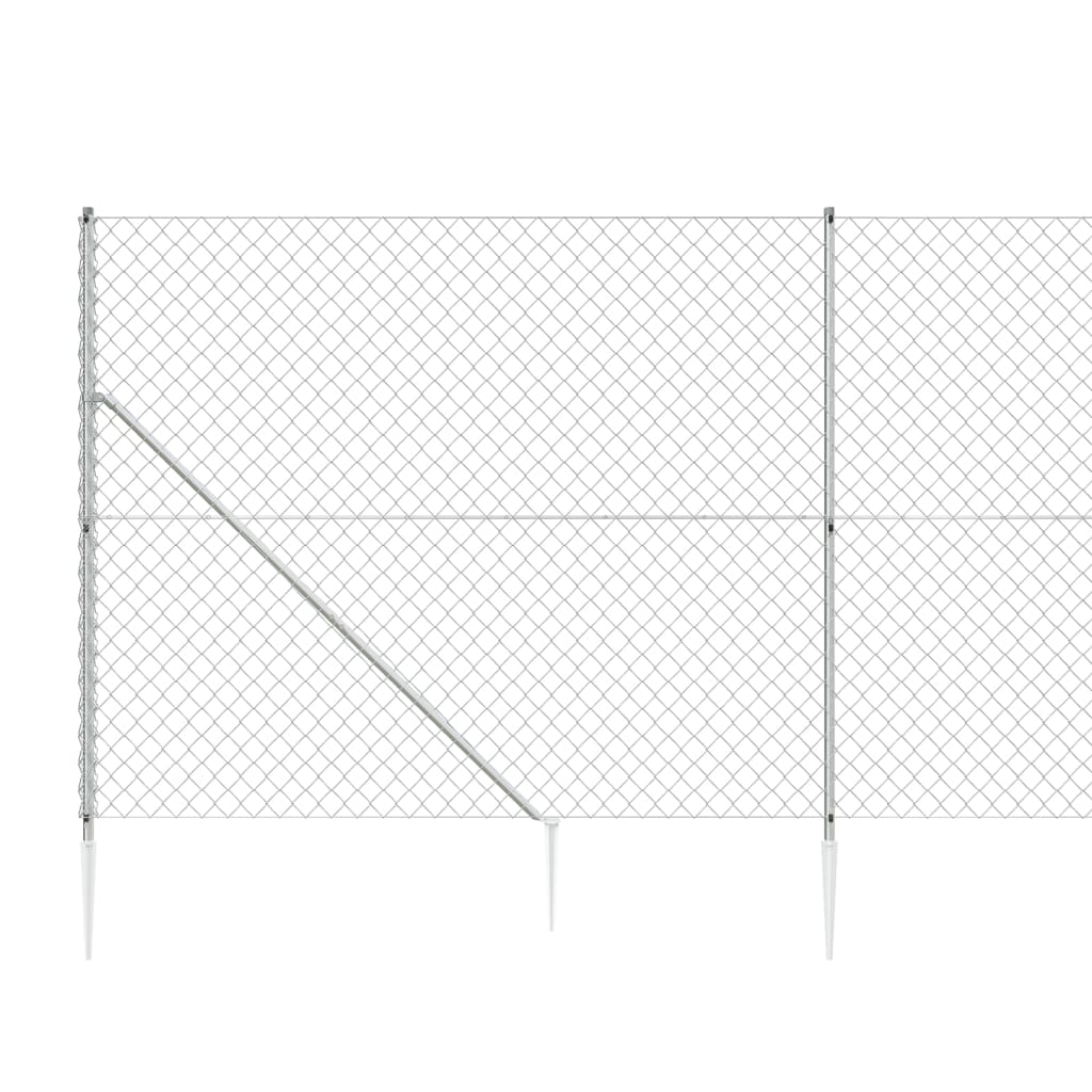 Gaashek Met Grondankers ,4X25 M Kleurig 1.4 x 25 m Zilver