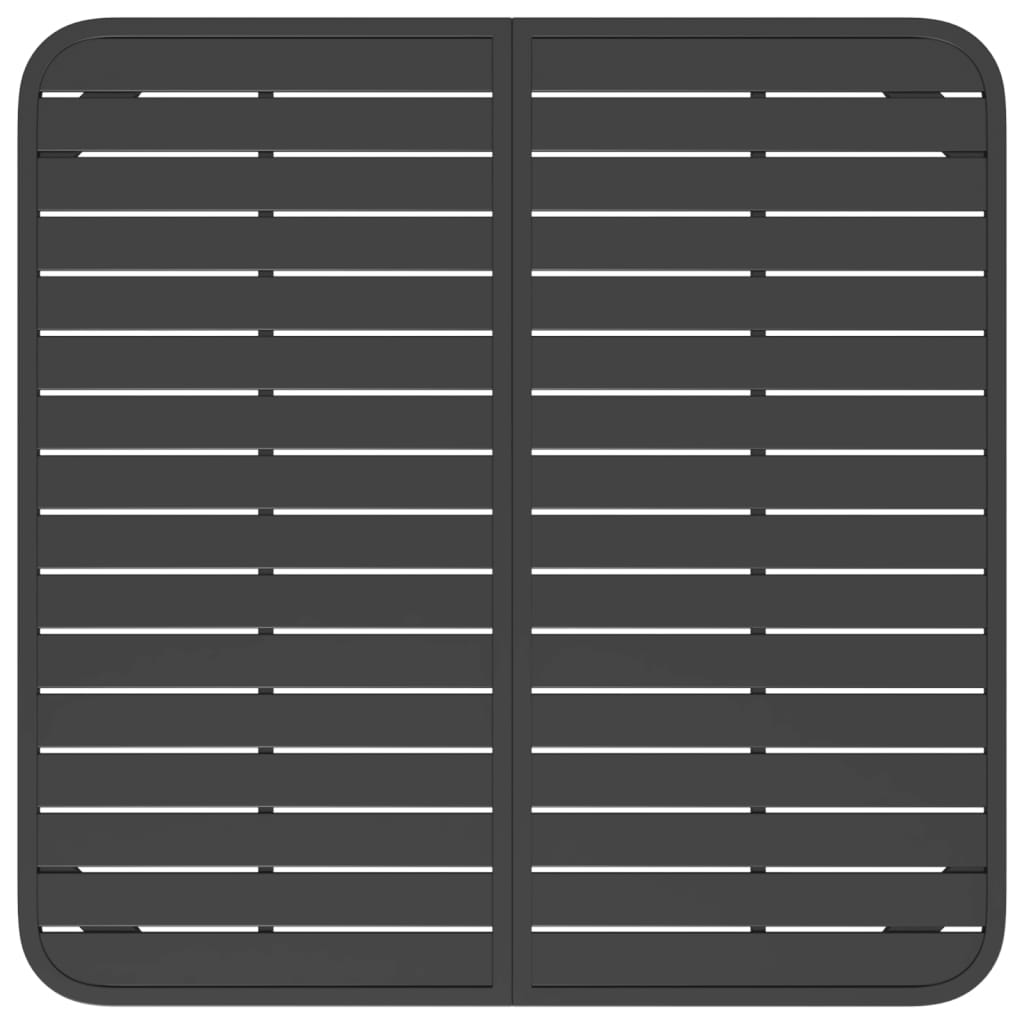 Tuintafel 100X100X71 Cm Staal Antracietkleurig 100 x 100 x 71 cm