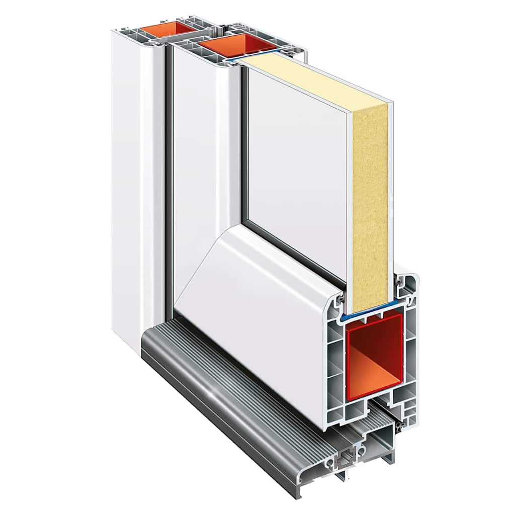 Voordeur 108x200 cm PVC wit