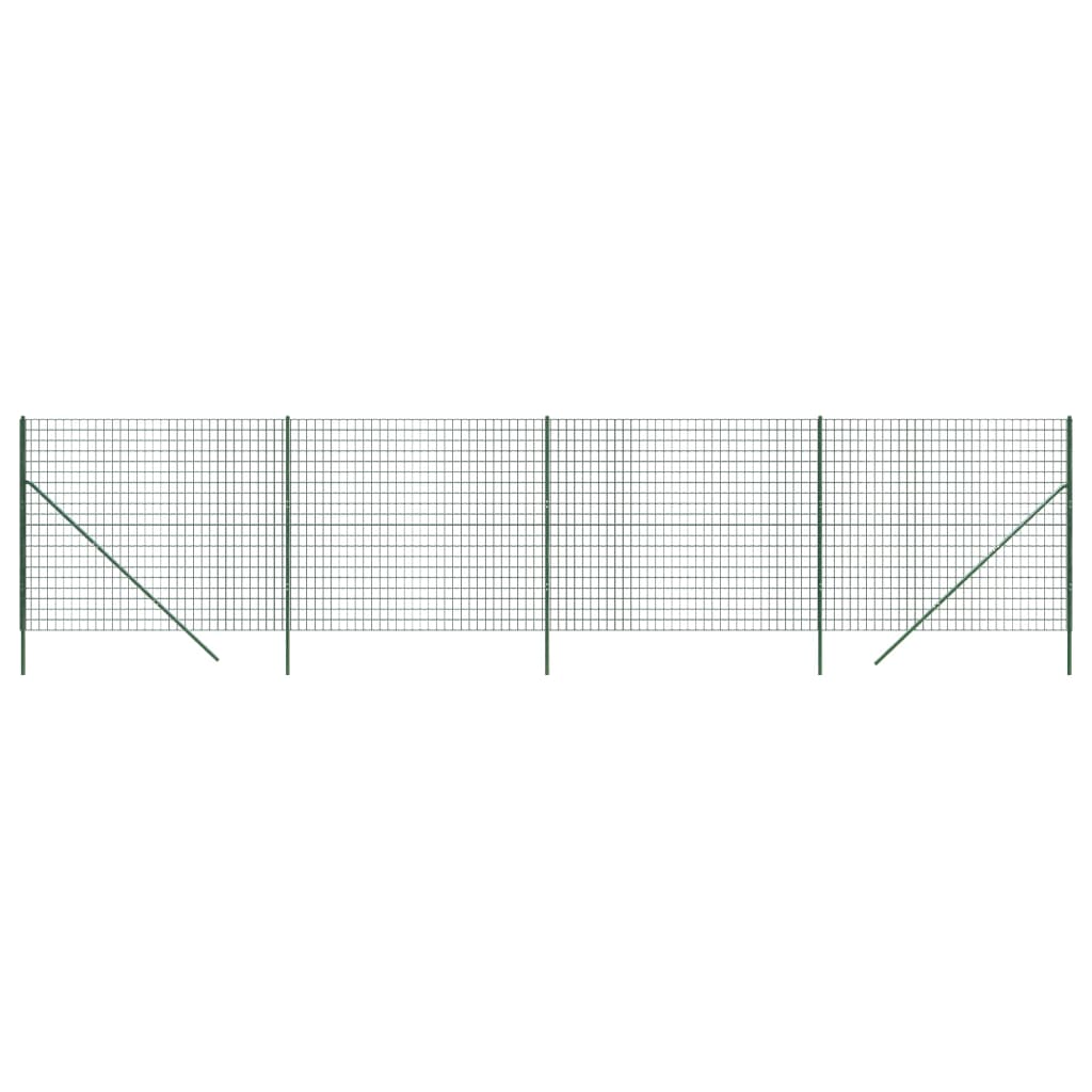 Draadgaashek ,4X0 M Gegalvaniseerd Staal 1.4 x 10 m Groen