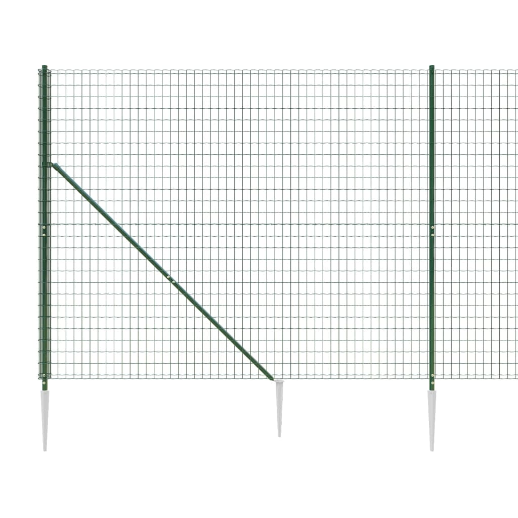 Draadgaashek Met Grondankers 2 x 10 m Groen