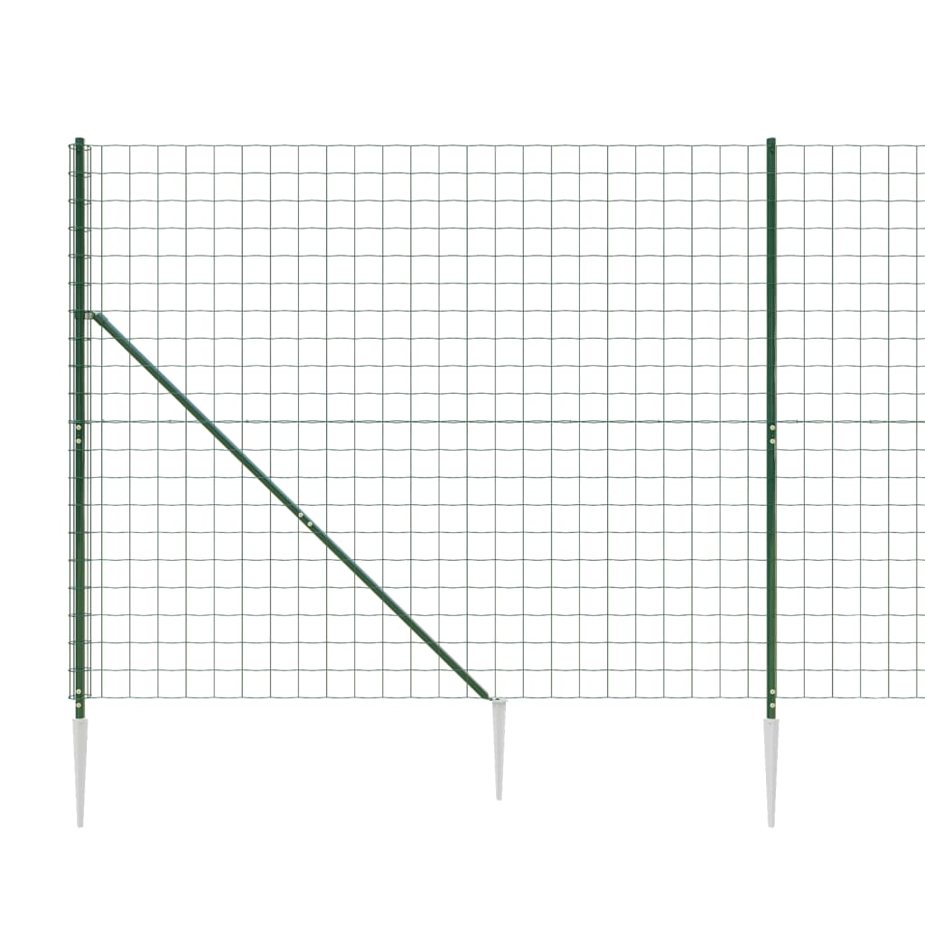 Draadgaashek Met Grondankers 2 x 25 m Groen