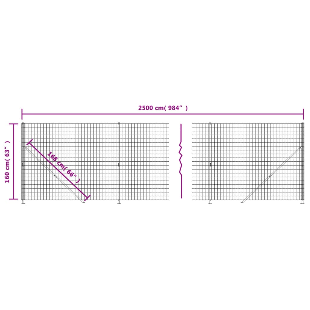 Draadgaashek Met Flens ,6X25 M 1.6 x 25 m Groen