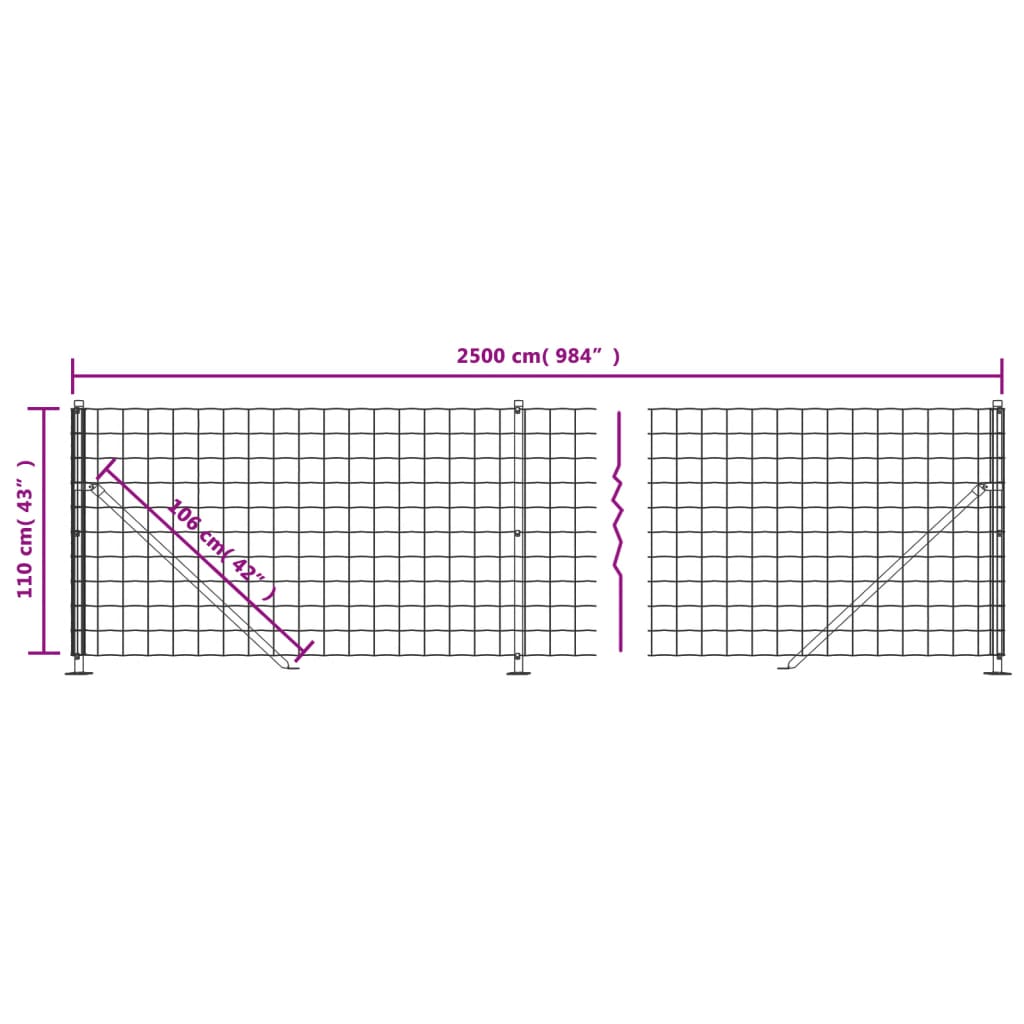 Draadgaashek Met Flens ,X25 M 1.1 x 25 m Groen