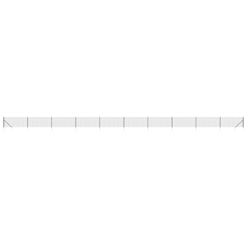 Draadgaashek Met Grondankers 0,8X25 M Kleurig 0.8 x 25 m Antraciet