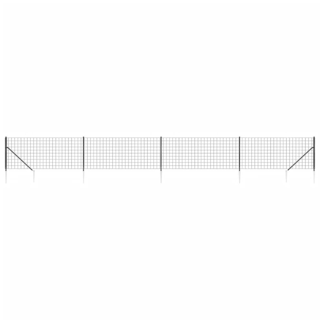 Draadgaashek Met Grondankers 0,8X0 M Kleurig 0.8 x 10 m Antraciet