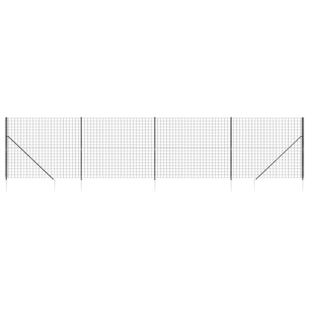 Draadgaashek Met Grondankers ,4X0 M Kleurig 1.4 x 10 m Antraciet