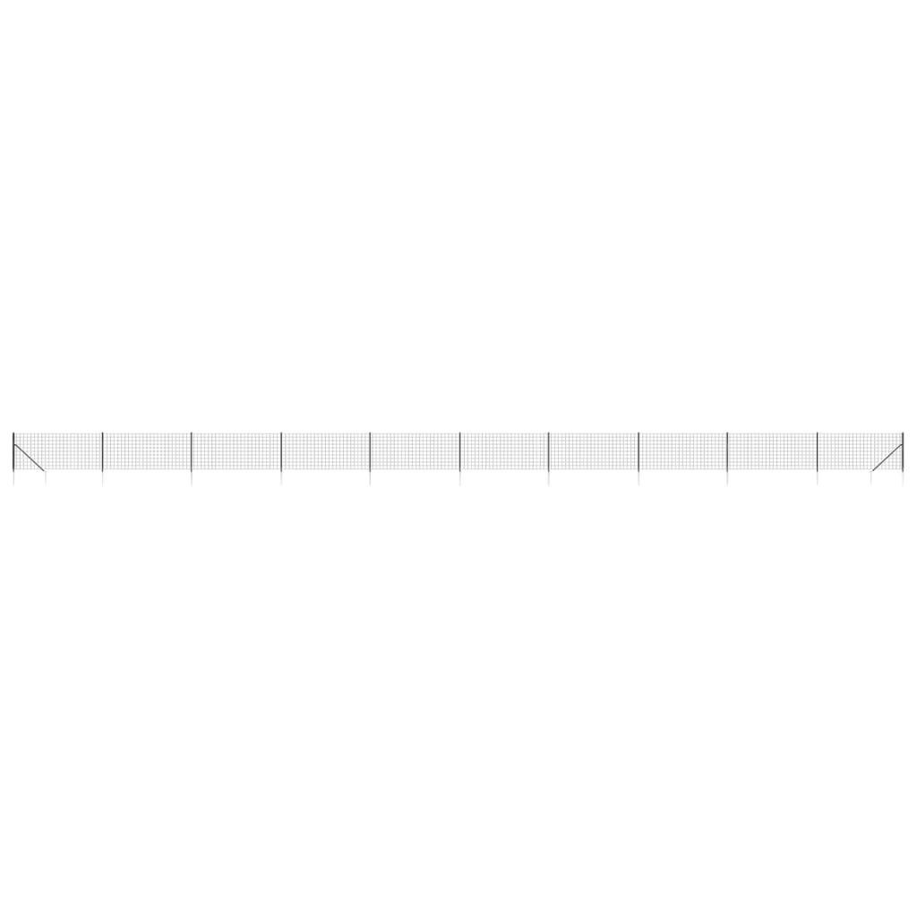 Draadgaashek Met Grondankers 0,8X25 M Kleurig 0.8 x 25 m Antraciet