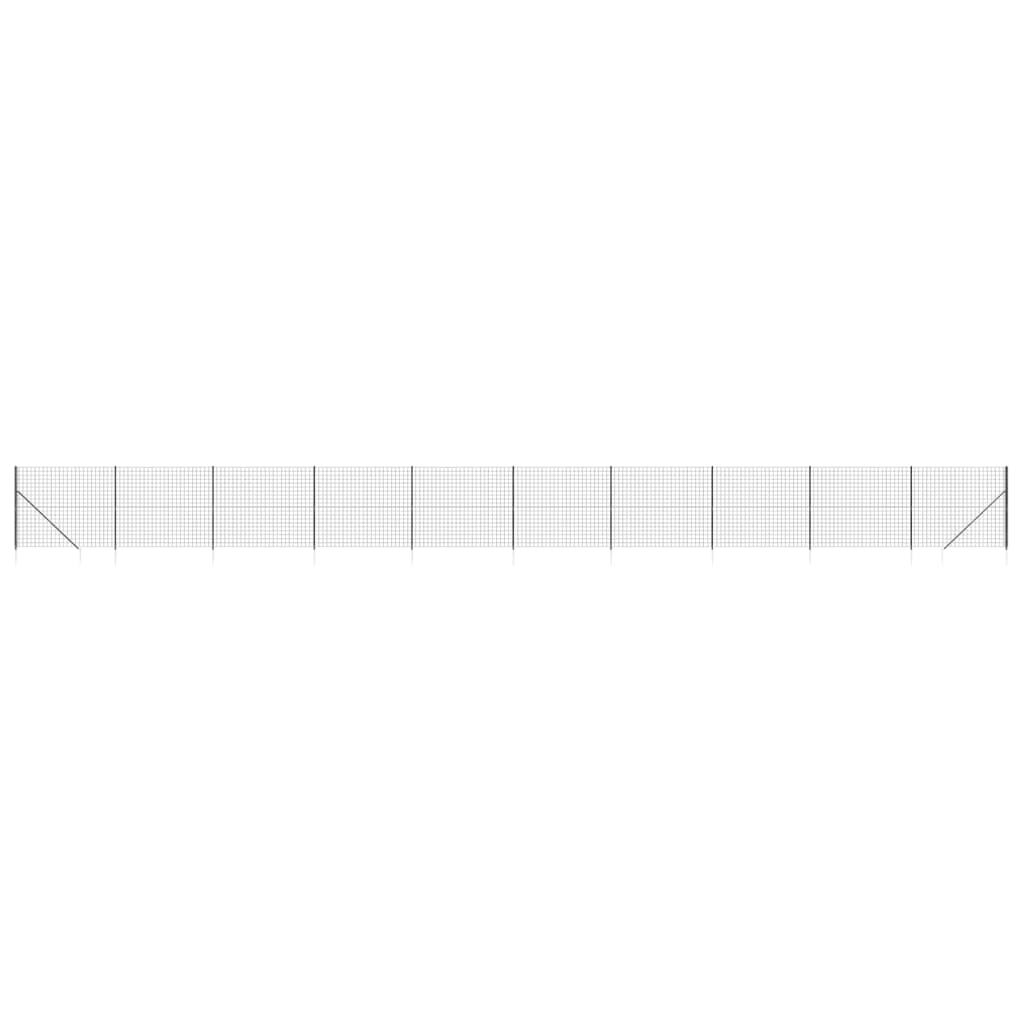 Draadgaashek Met Grondankers ,6X25 M Kleurig 1.6 x 25 m Antraciet