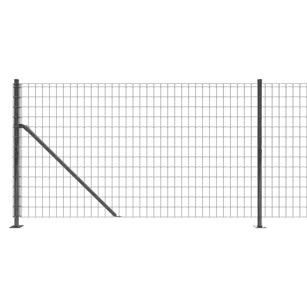 Draadgaashek Met Flens 0,8X0 M Kleurig Antraciet 0.8 x 10 m