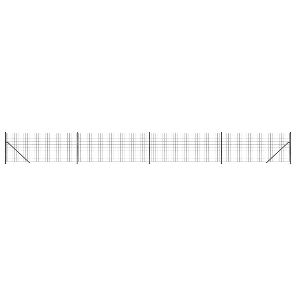 Draadgaashek Met Flens 0,8X0 M Kleurig Antraciet 0.8 x 10 m