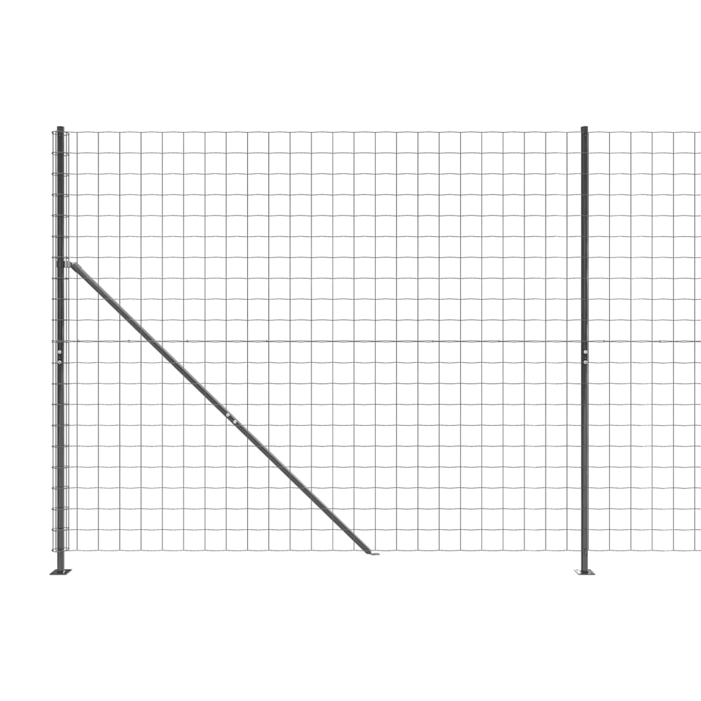 Draadgaashek Met Flens 2,2X0 M Kleurig 2.2 x 10 m Antraciet