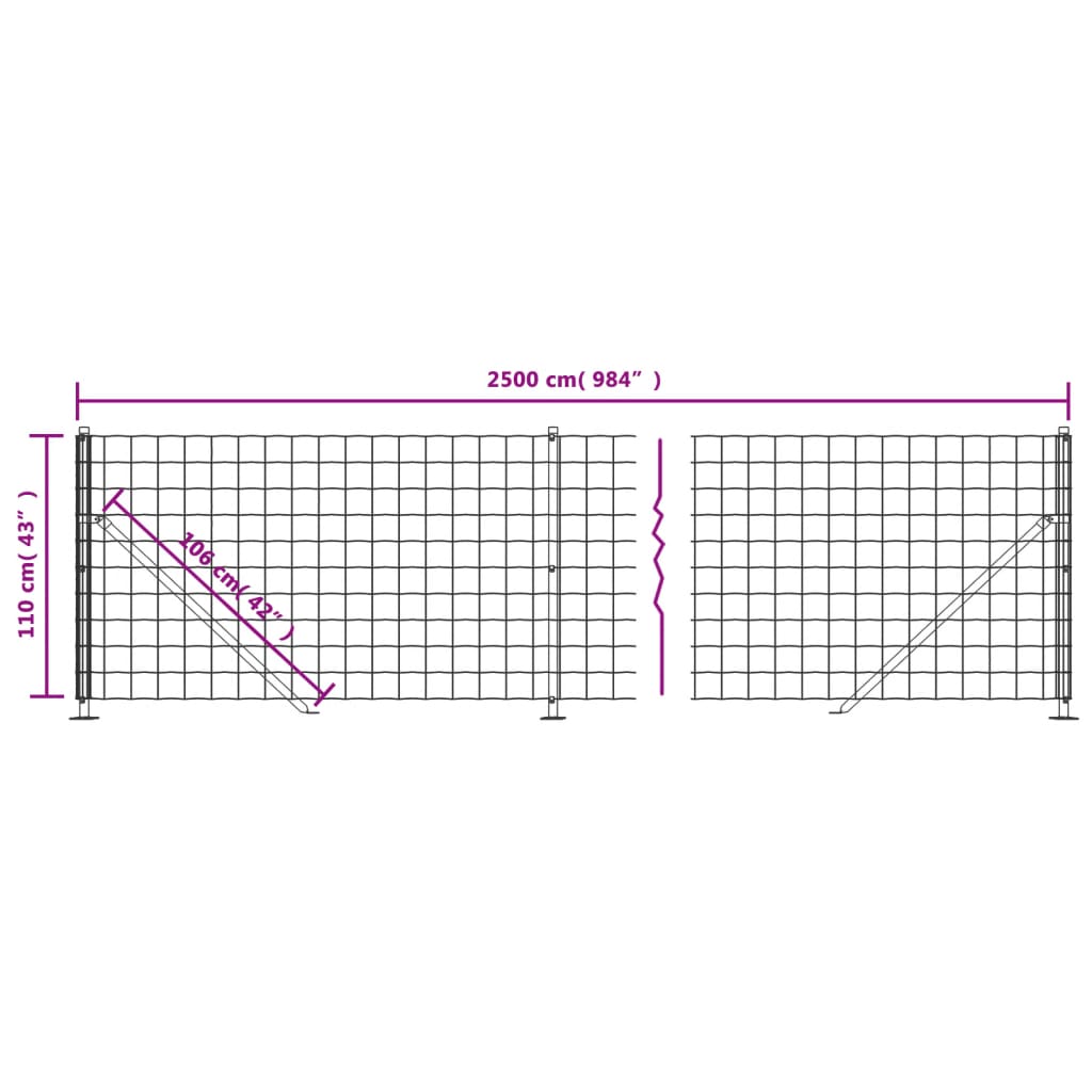 Draadgaashek Met Flens ,X25 M Kleurig 1.1 x 25 m Antraciet