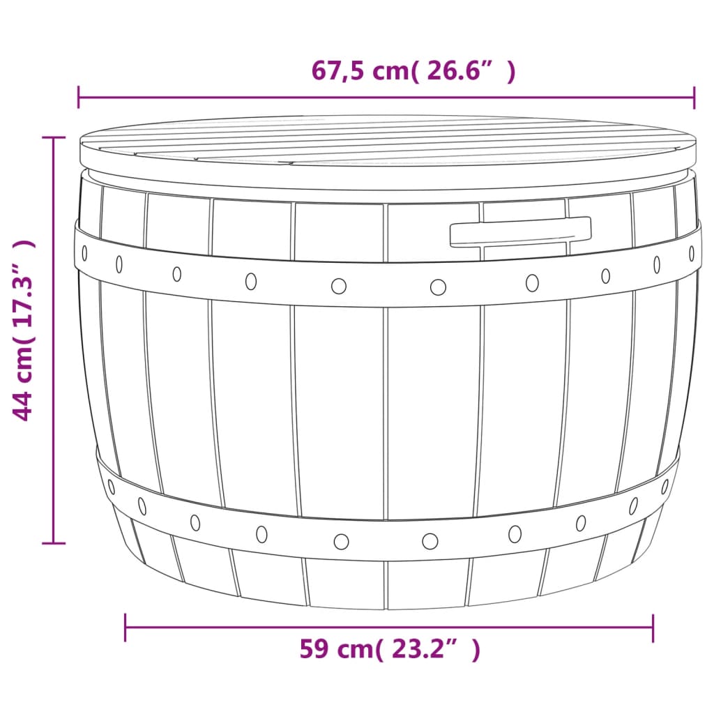 Tuinbox 3-in-1 polypropeen zwart