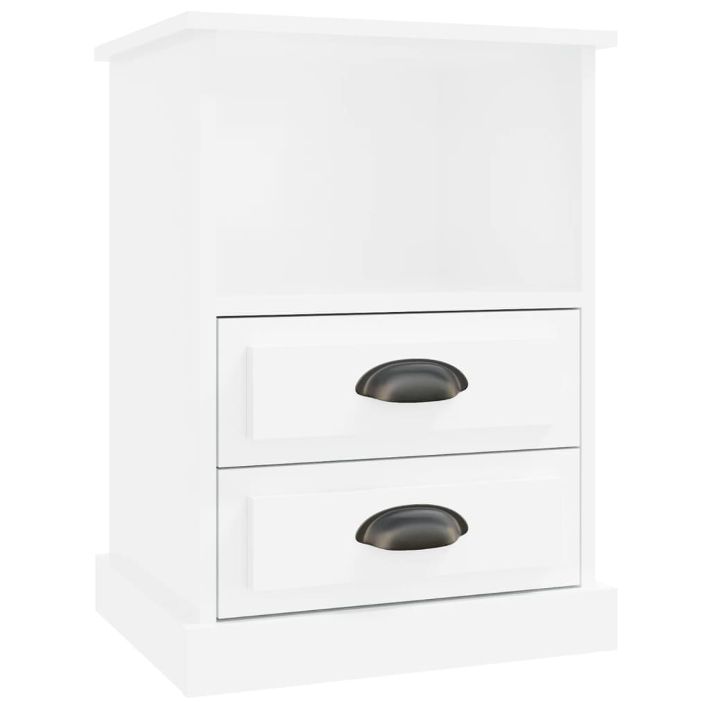 Nachtkastjes 2 st 43x36x60 cm hoogglans wit