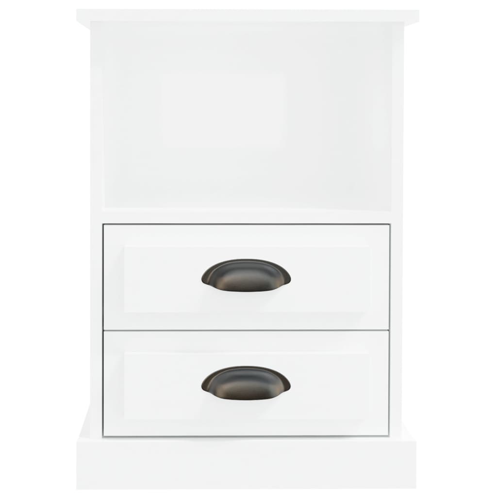 Nachtkastjes 2 st 43x36x60 cm hoogglans wit