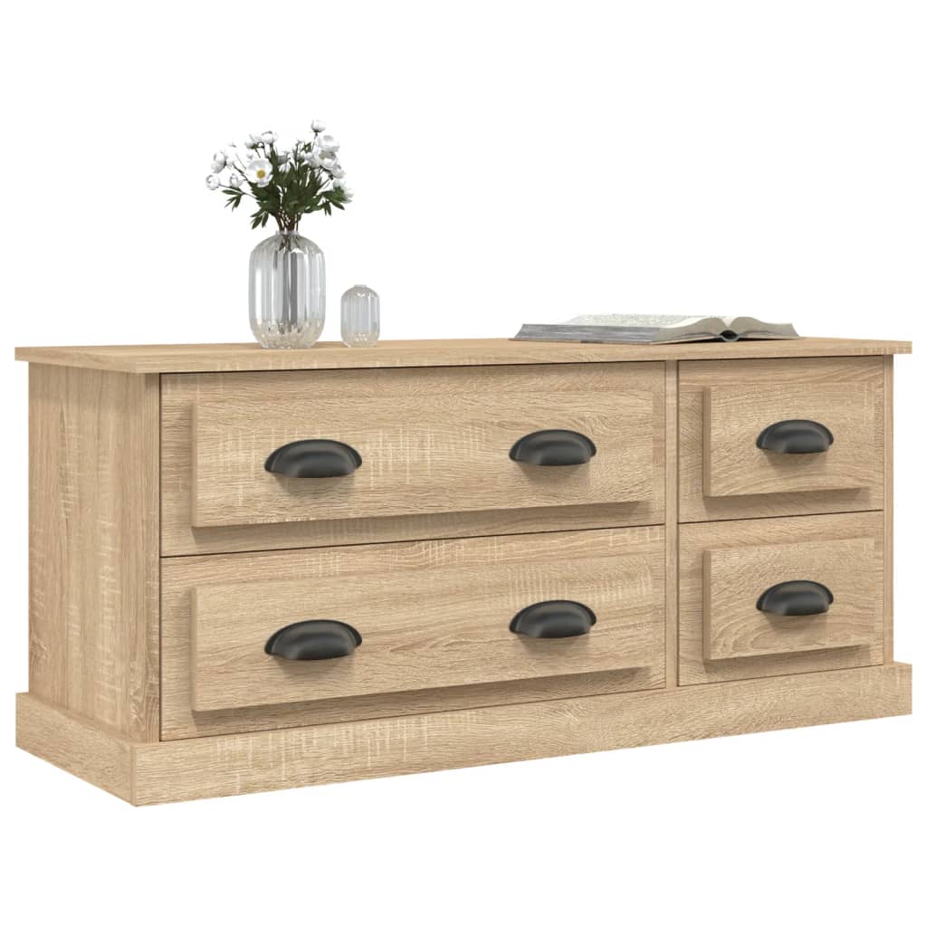 Tv-Meubel 100X35,5X45 Cm Bewerkt Hout Sonoma Eikenkleurig Sonoma eiken