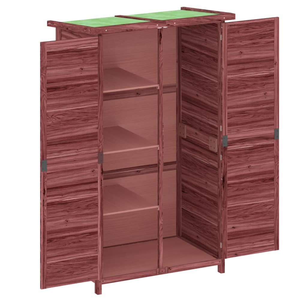 Tuinschuur 83X57X140 Cm Massief Grenenhout Kleurig Mokka