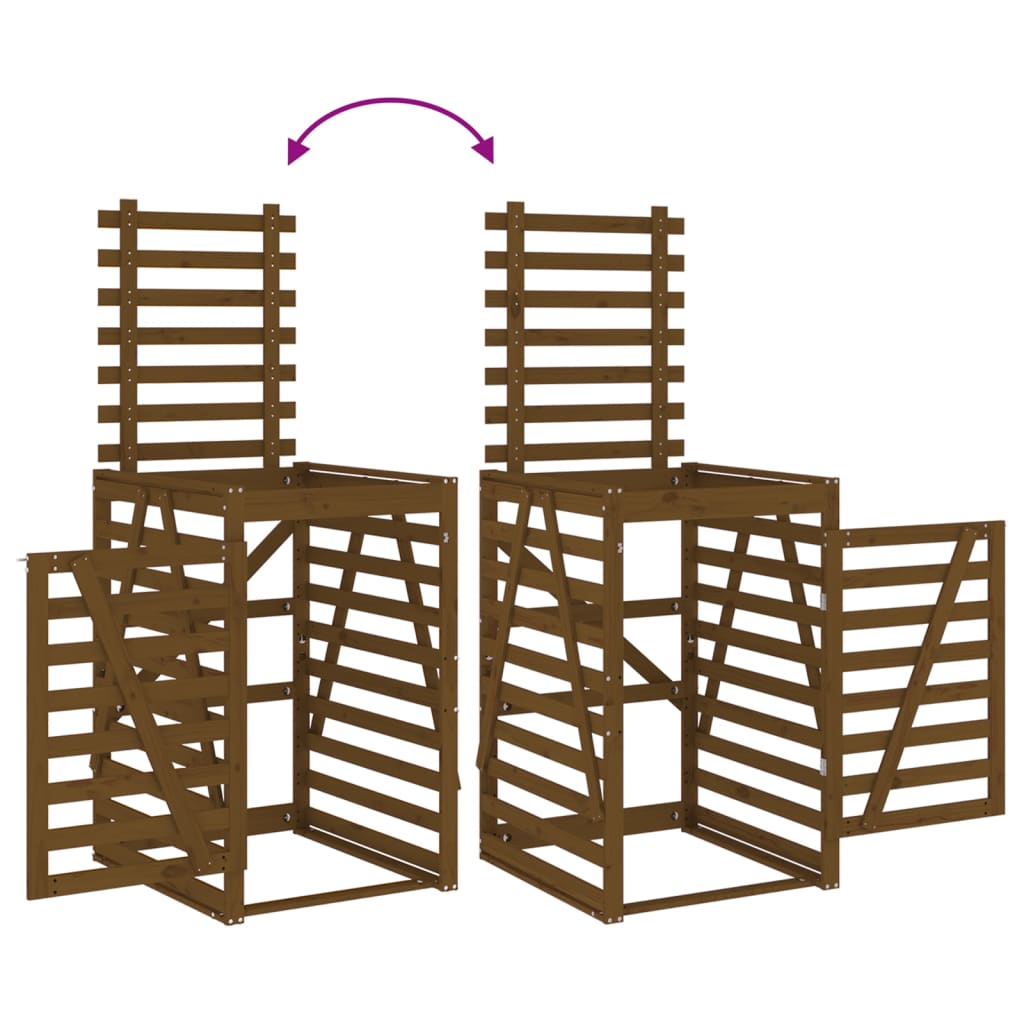 Containerberging Dubbel Massief Grenenhout Honingbruin Honingbruin grenenhout