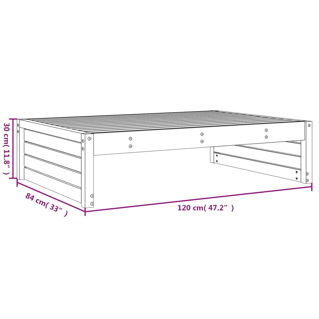 Tuinvoetenbank 20X80 Cm Massief Grenenhout Honingbruin Honingbruin grenenhout Voetensteun