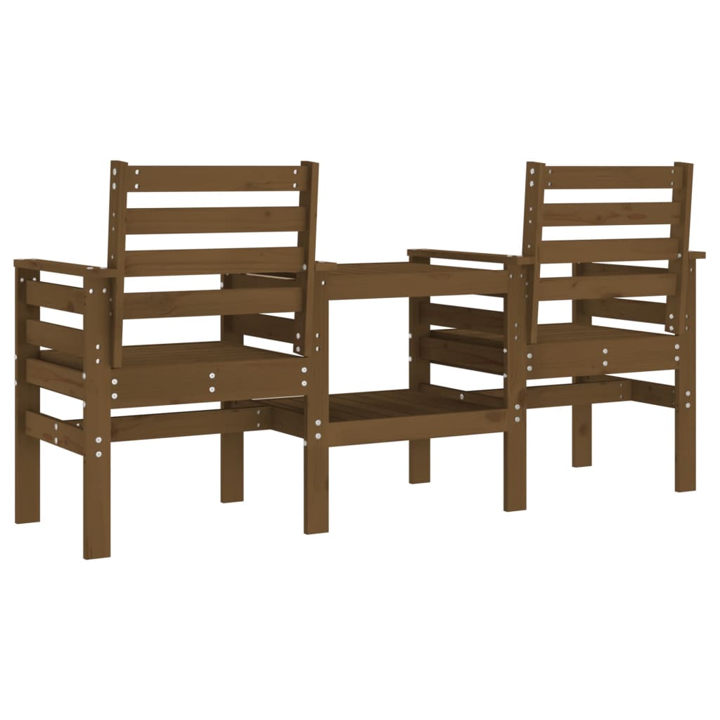 Tuinbank Met Tafel 2-Zits Massief Grenenhout Honingbruin Honingbruin grenenhout 1