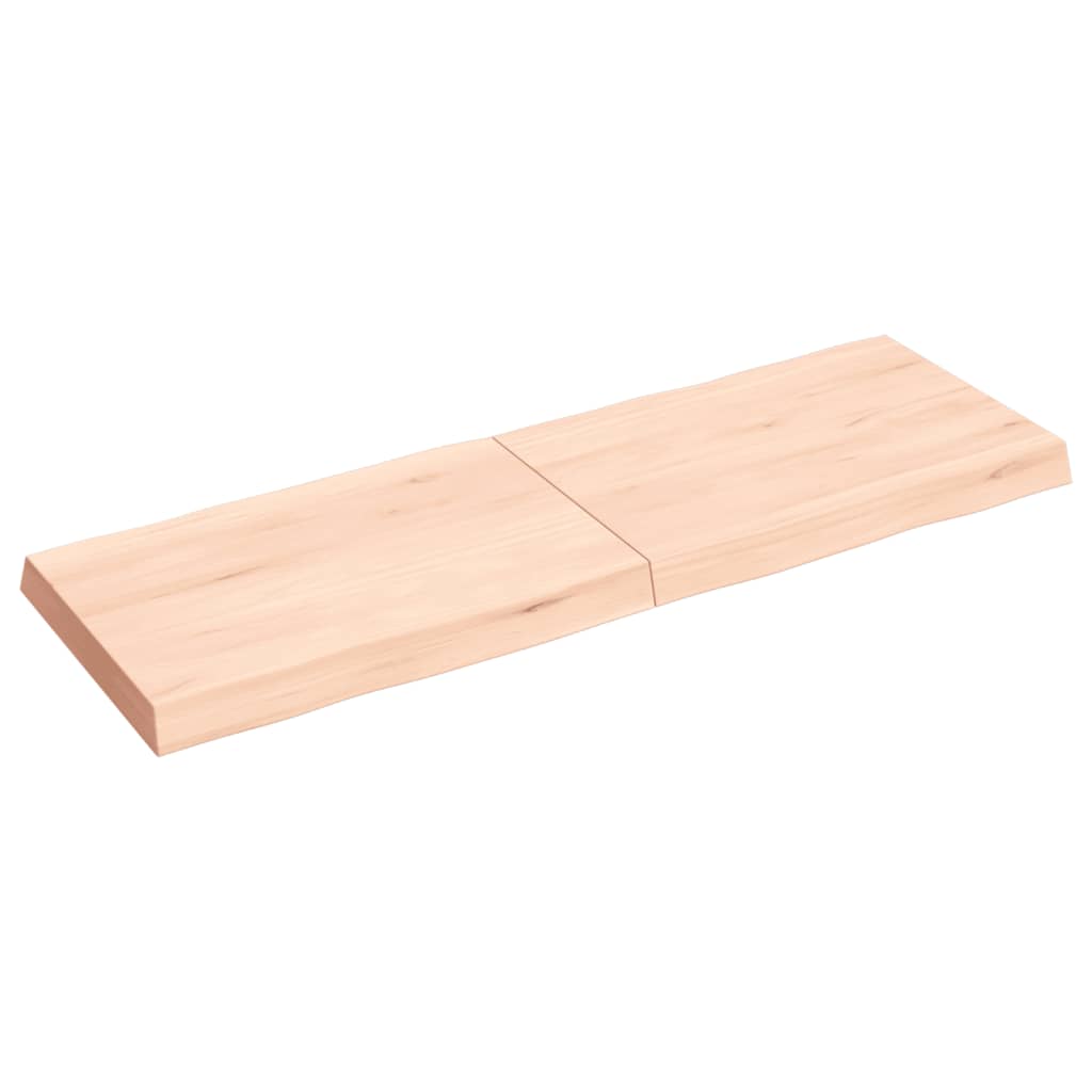 Tafelblad Natuurlijke Rand 20X40X(2-6) Cm Massief Eikenhout Naturel 120 x 40 x 6 cm