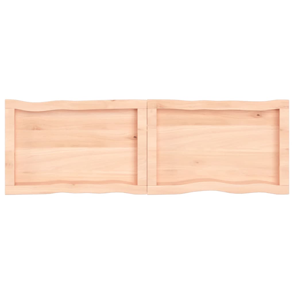 Tafelblad Natuurlijke Rand 20X40X(2-6) Cm Massief Eikenhout Naturel 120 x 40 x 6 cm