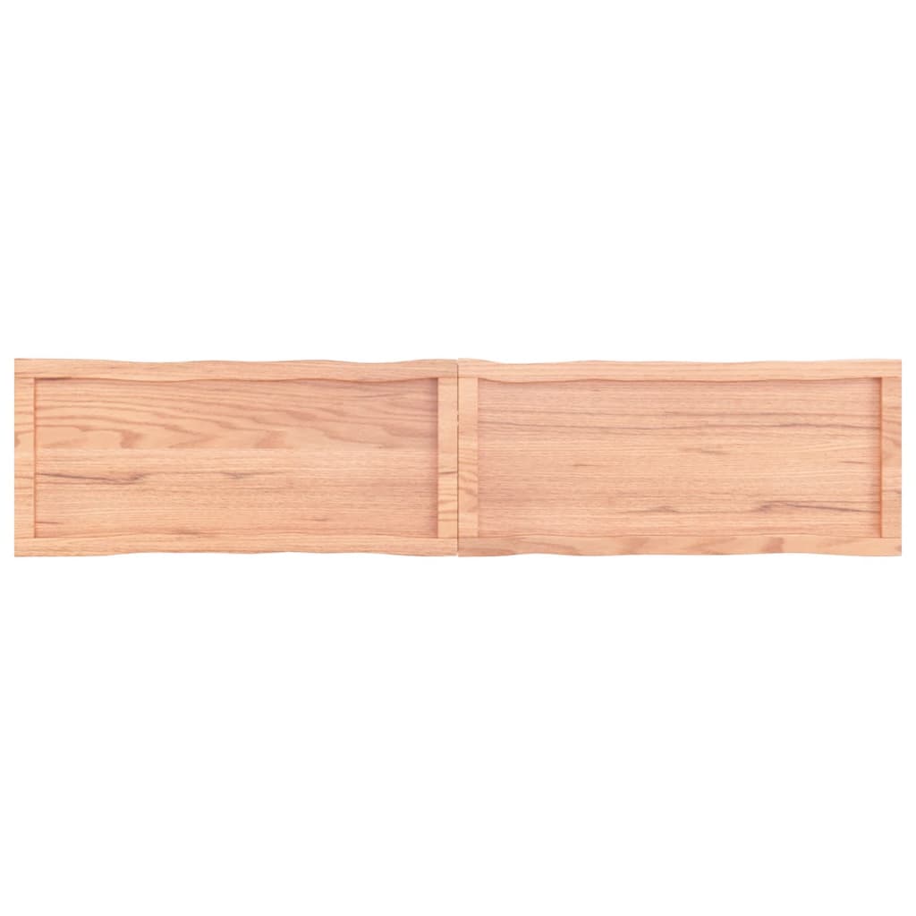 Tafelblad Natuurlijke Rand 80X40X(2-4) Cm Eikenhout Lichtbruin 180 x 40 x 4 cm