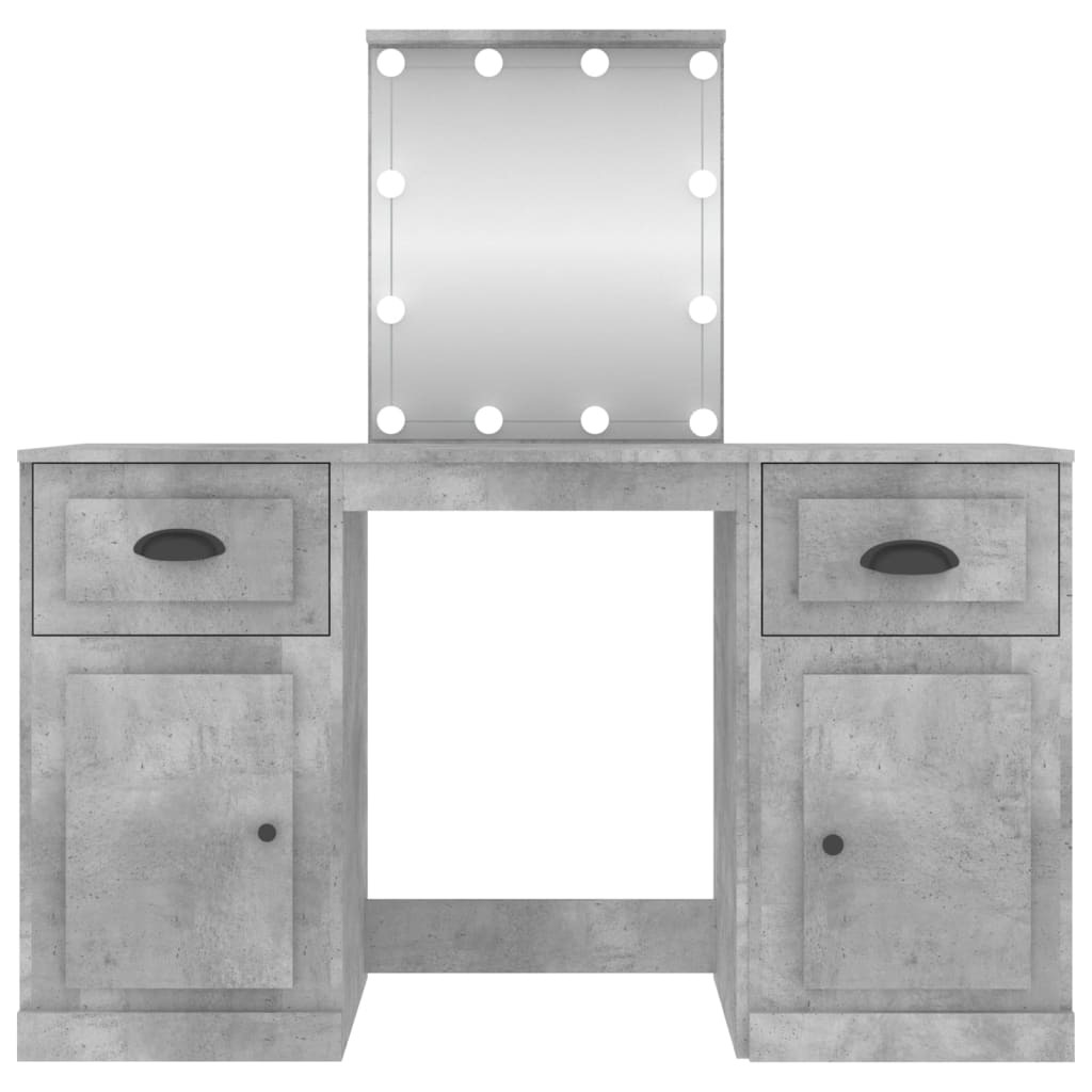 Kaptafel Met Led-Verlichting 130X50X132,5 Cm Betongrijs