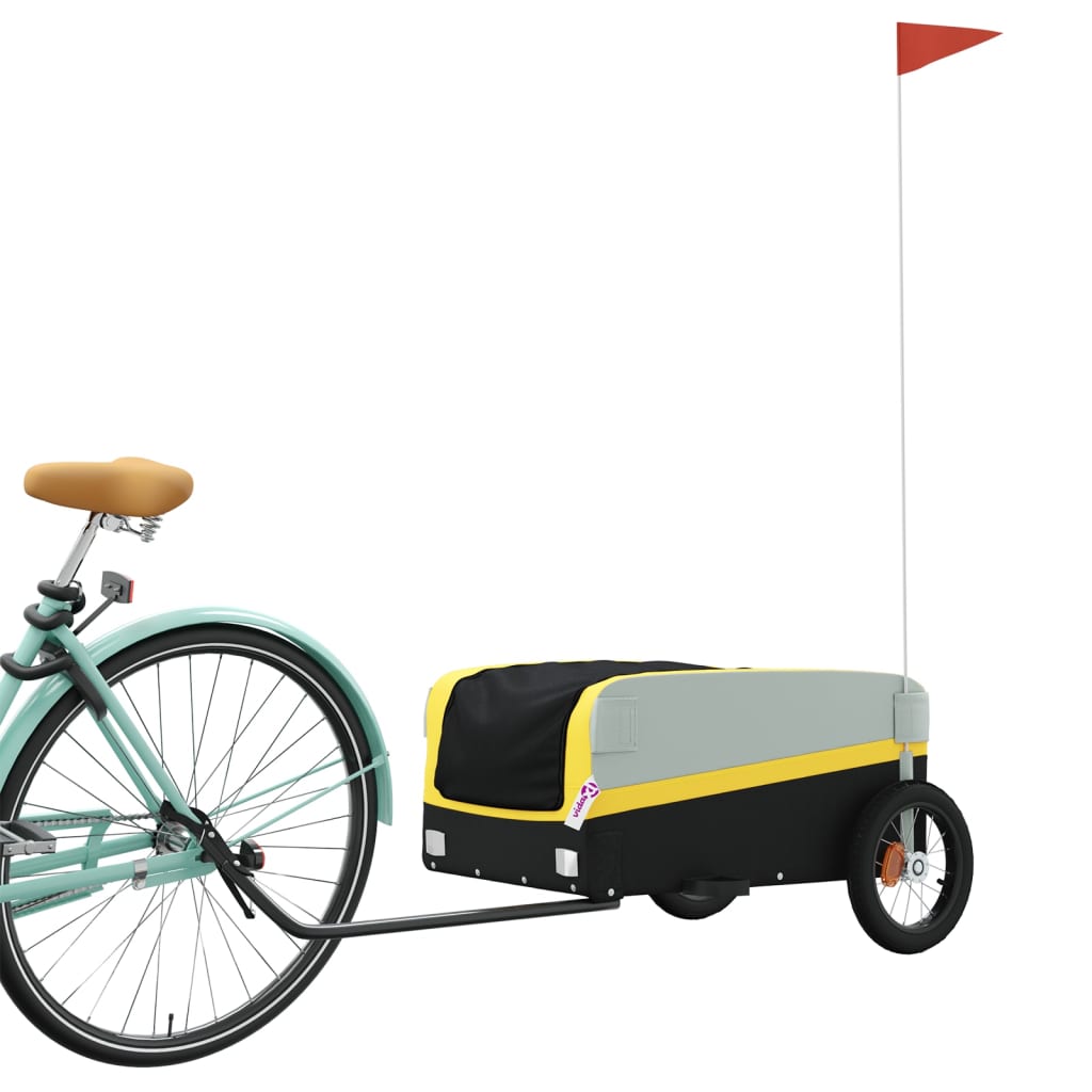 Fietskar 30 Kg Ijzer Zwart En Geel 122 x 52.5 x 42.5 cm