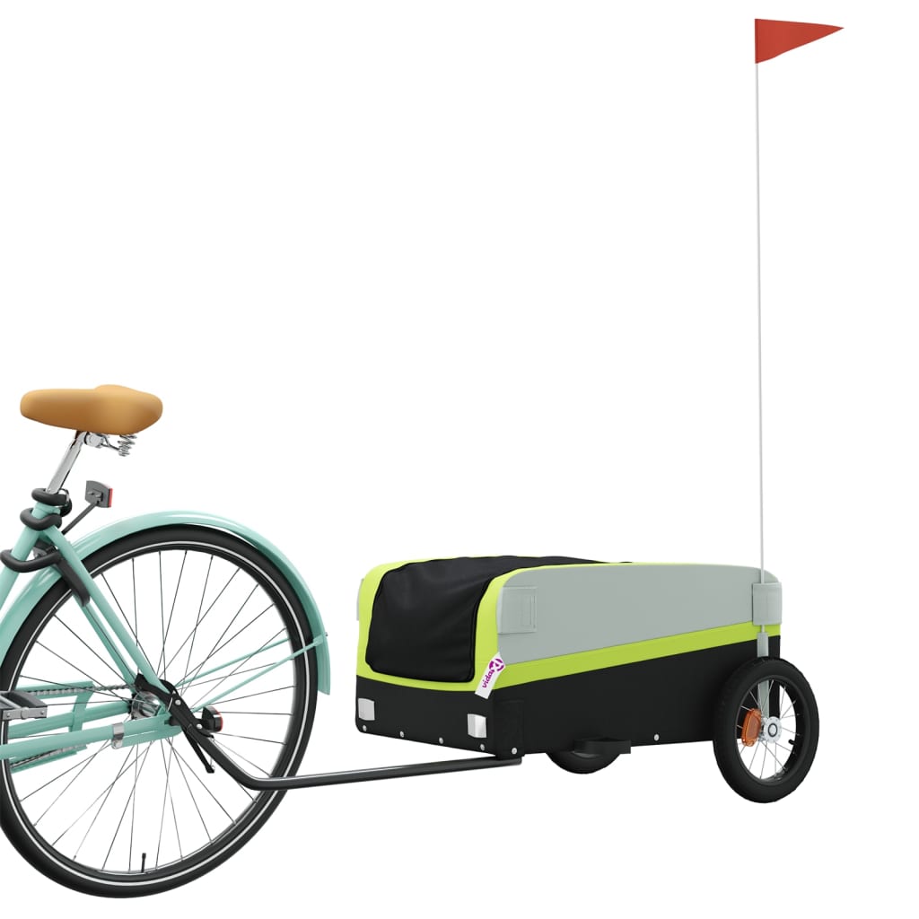 Fietskar 30 Kg Ijzer Zwart En Groen 122 x 52.5 x 42.5 cm