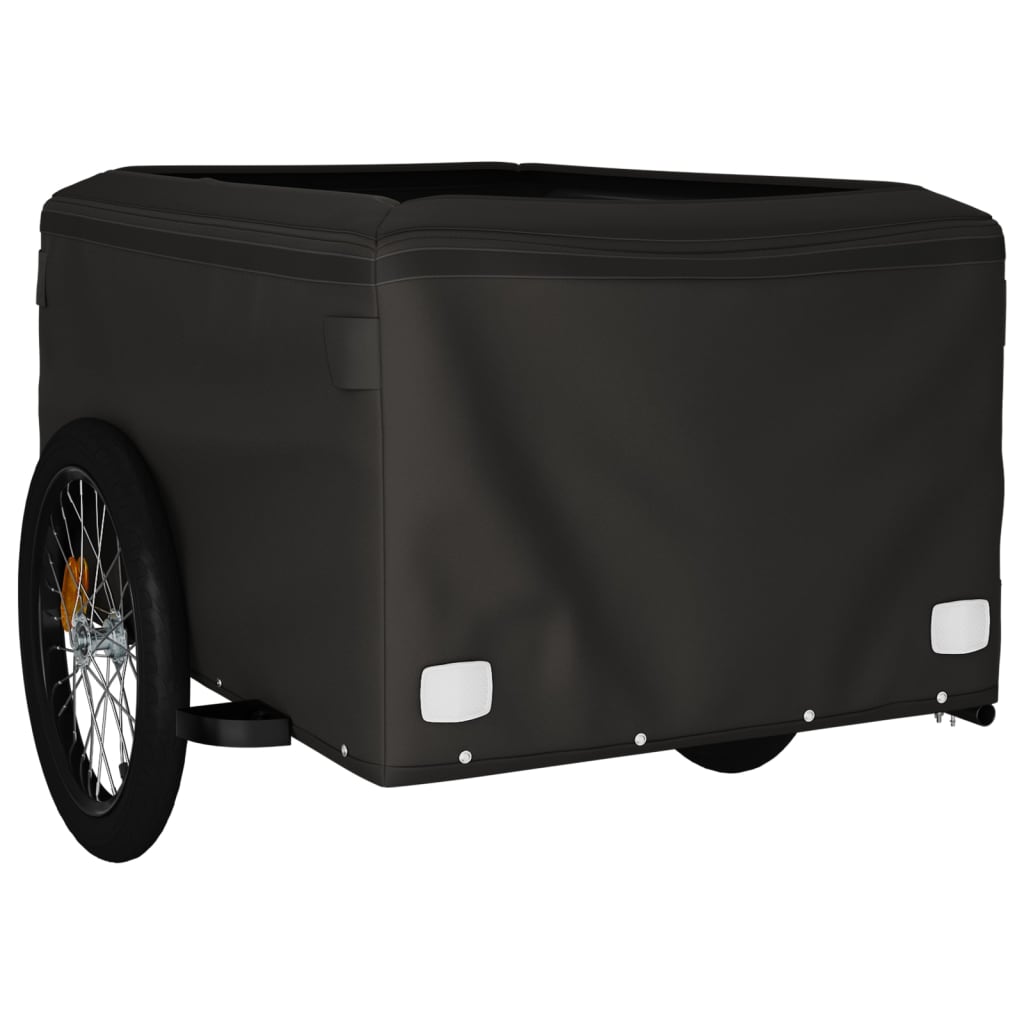 Fietstrailer 45 kg ijzer zwart en geel